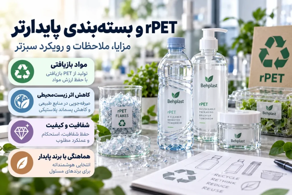 rPET و بسته‌بندی پایدارتر؛ نکاتی برای برندهای آرایشی و بهداشتی