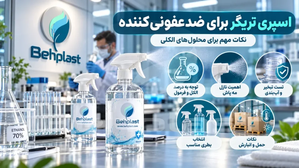 اسپری تریگر برای ضدعفونی‌کننده و محلول‌های الکلی؛ نکات مهم