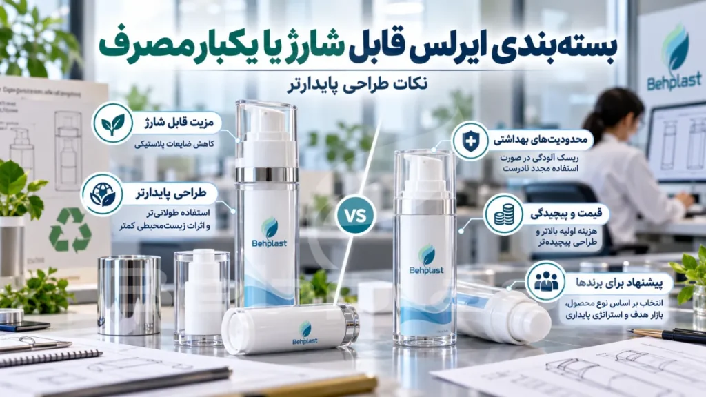 بسته‌بندی ایرلس قابل شارژ یا یکبارمصرف؟ نکات طراحی پایدارتر