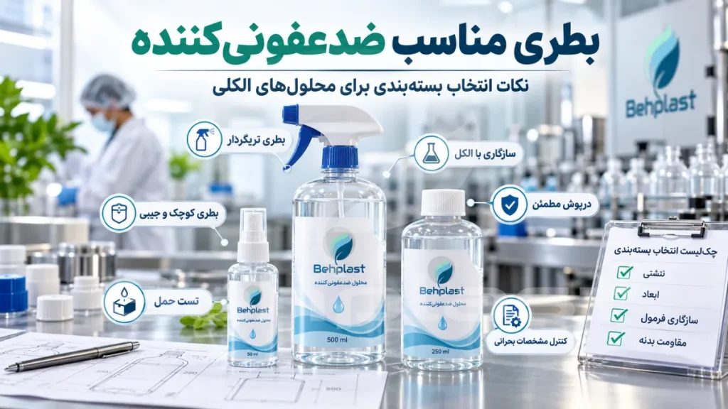 بطری مناسب ضدعفونی‌کننده و محلول الکلی؛ نکات انتخاب بسته‌بندی