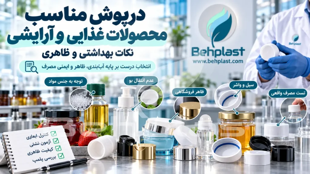 درپوش مناسب محصولات غذایی و آرایشی؛ نکات بهداشتی و ظاهری
