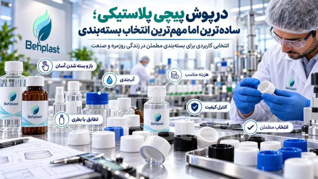 درپوش پیچی پلاستیکی؛ ساده‌ترین اما مهم‌ترین انتخاب بسته‌بندی