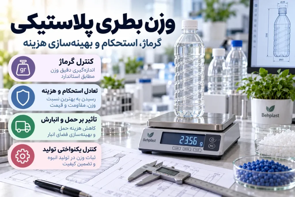 وزن بطری پلاستیکی؛ چرا گرماژ در کیفیت بسته‌بندی مهم است؟
