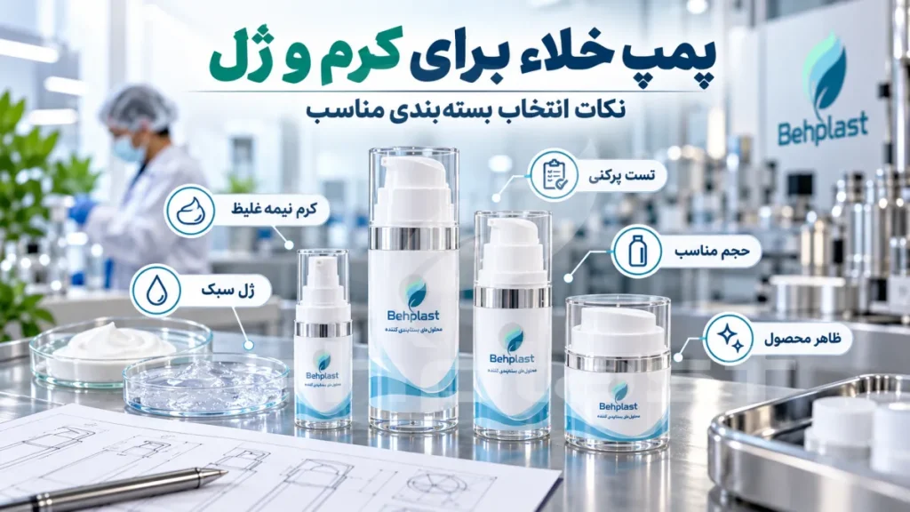 پمپ خلاء برای کرم و ژل؛ نکات انتخاب بسته‌بندی مناسب
