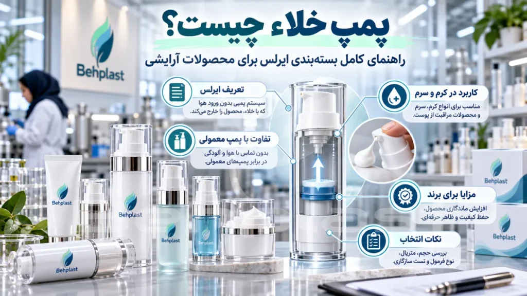 پمپ خلاء چیست؟ راهنمای کامل بسته‌بندی Airless برای محصولات آرایشی