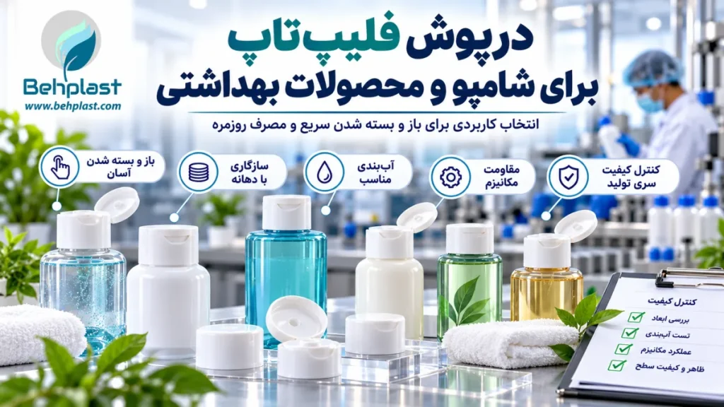 درپوش فلیپ‌تاپ برای شامپو و محصولات بهداشتی