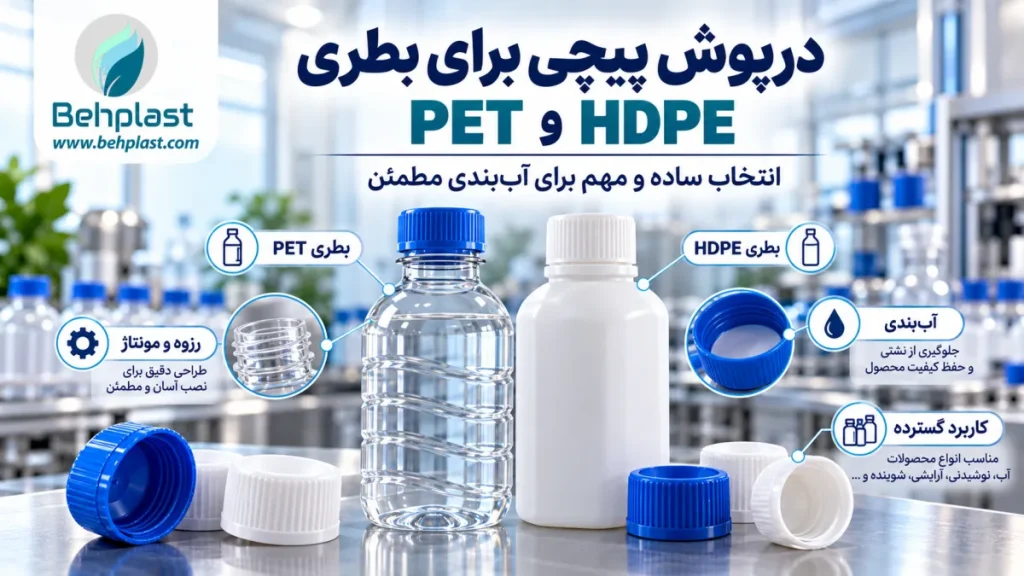 درپوش پیچی برای بطری PET و HDPE
