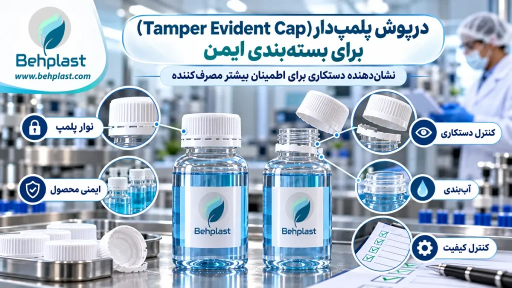 درپوش پلمپ‌دار (Tamper Evident Cap) برای بسته‌بندی ایمن